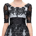 Grace Karin Hot Sell Black Lace Mãe dos vestidos de noiva com mangas CL6051-1